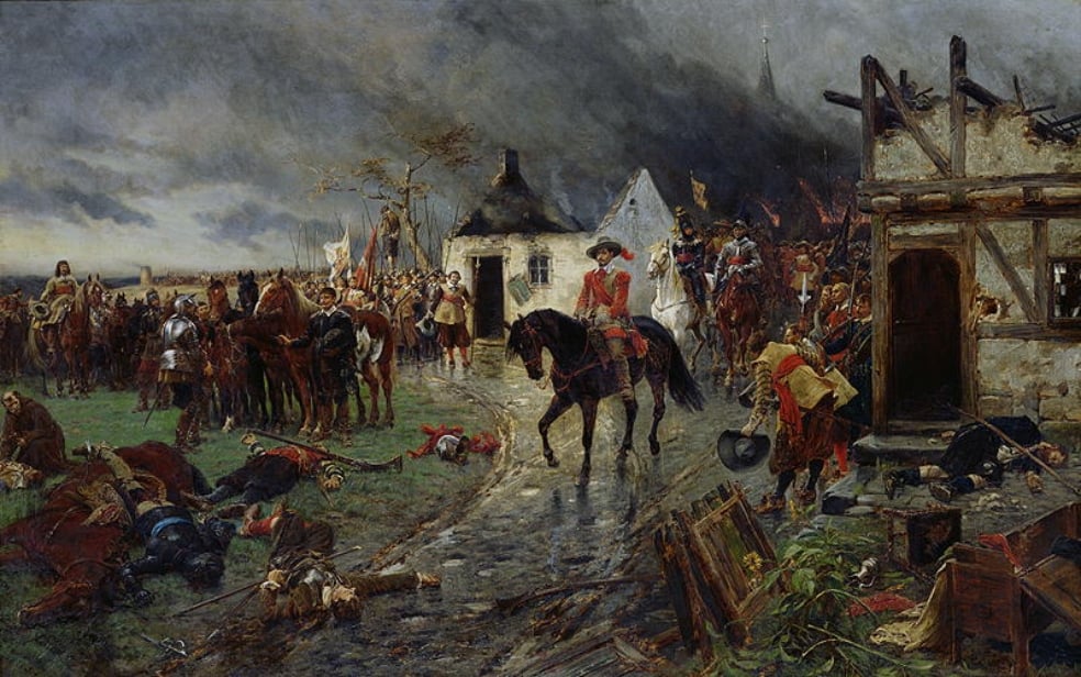 A Scene of the Thirty Years War (oil on canvas) by Ernest Crofts (1847–1911), Leeds Museums and Galleries (Leeds Art Gallery)