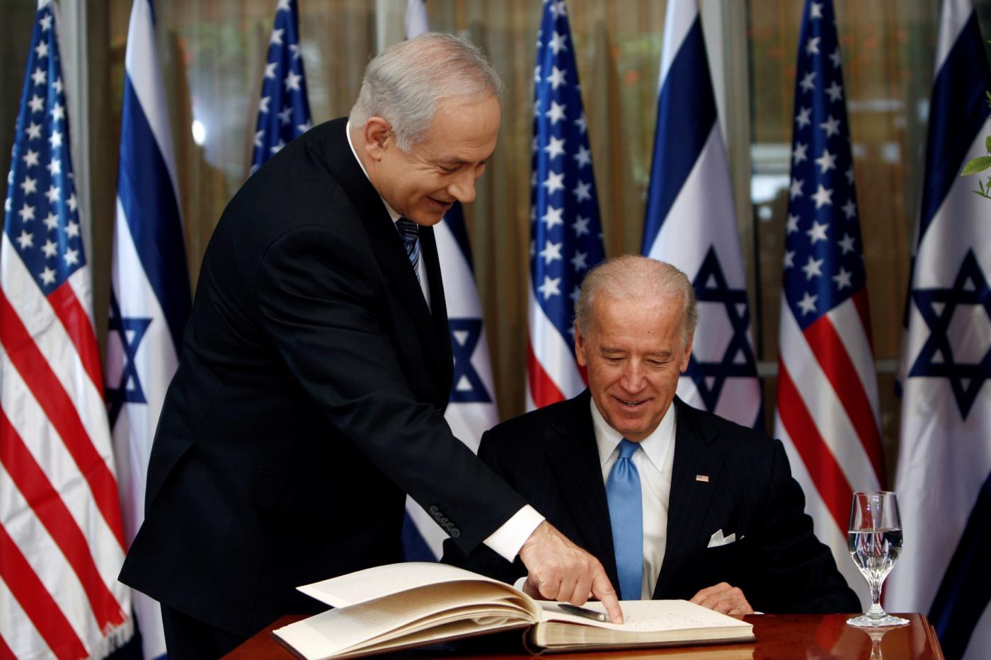 Biden and Israeli Prime Minister Benjamin Netanyahu meet in Jerusalem in 2010 (Reuters)