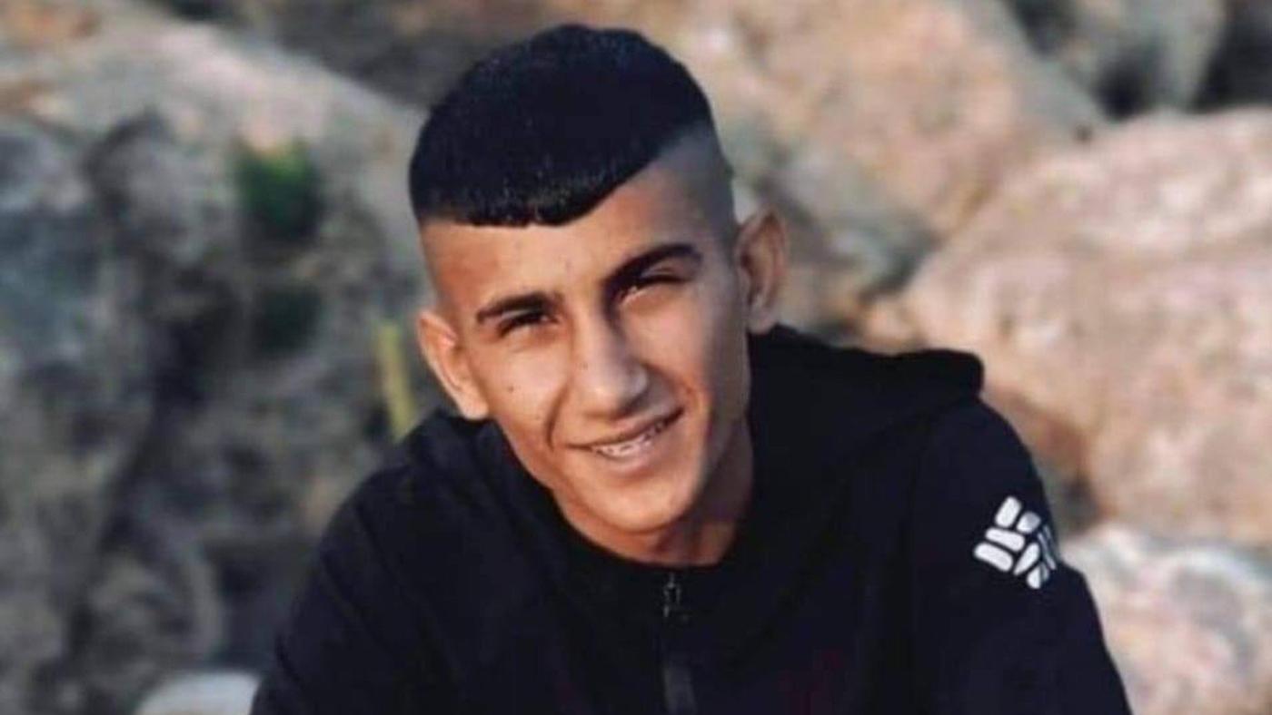 Mahmoud Majed al-Aydi, 17, was shot and killed following an Israeli army raid in the occupied West Bank city of Tubas (Screengrab)
