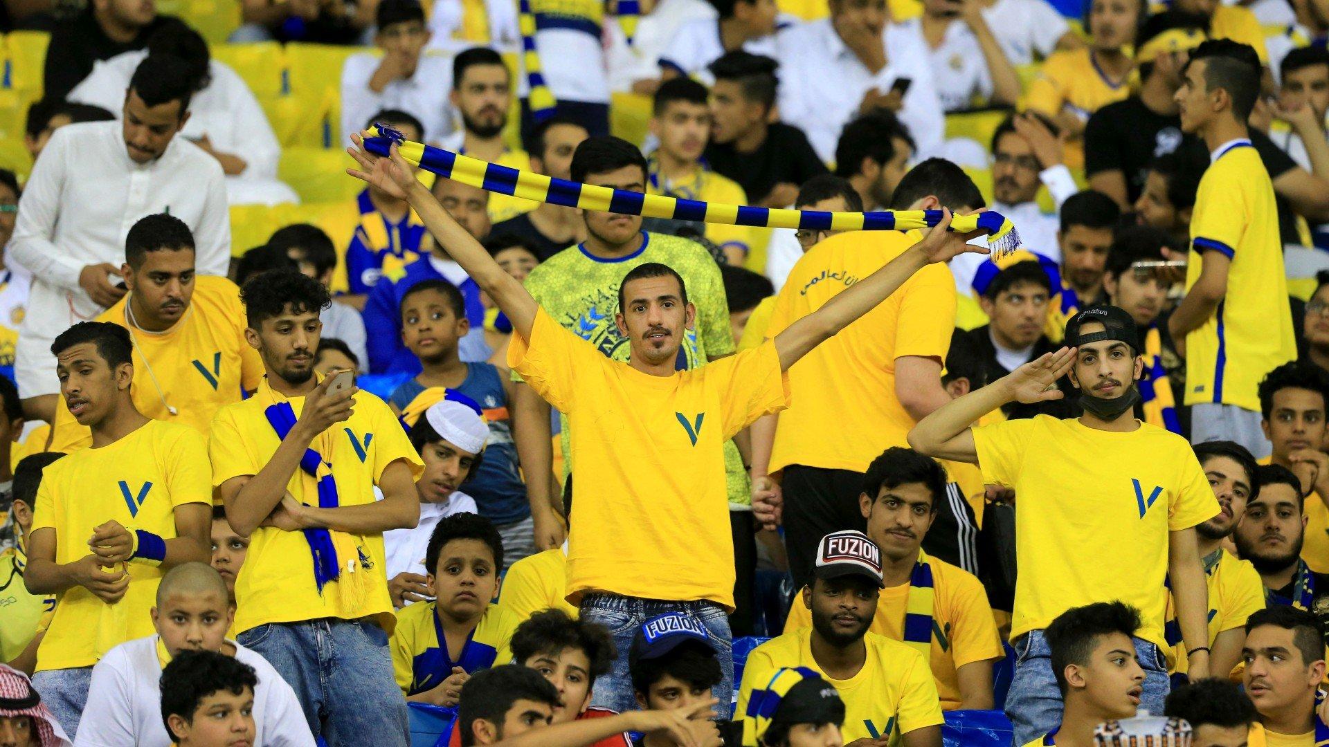 Supporters during the AFC Champions League quarter-finals football match between Saudi's Al-Nassr and Qatar's Al-Sadd at the King Fahd International Stadium in Riyadh on 26 August 2019 (AFP)