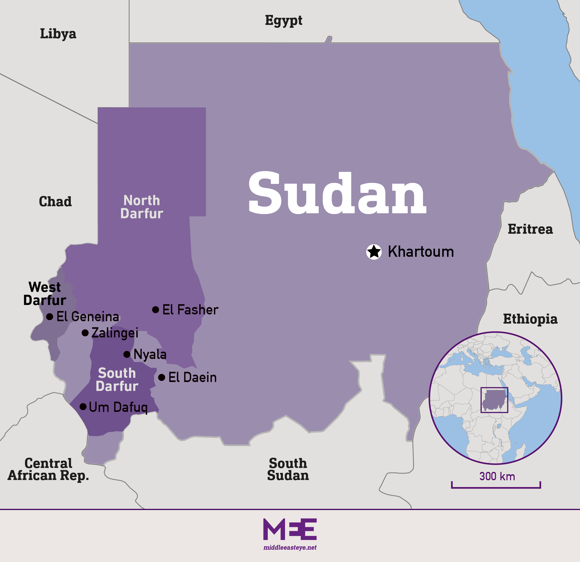 Sudan map (MEE)